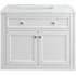 James Martin Vanities Chicago 36" Free Standing Single Basin Vanity Set with Quartz Top and Rectangular Sink Glossy White