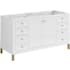 James Martin Vanities Chicago 60" Free Standing Double Basin Poplar Wood Vanity Cabinet Only Glossy White