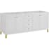 James Martin Vanities Chicago 72" Free Standing Double Basin Vanity Cabinet Only - Less Vanity Top Glossy White