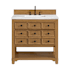 James Martin Vanities Malibu 36" Free Standing Single Basin Vanity Set with Solid Surface Vanity Top and Rectangular Sink Amber Birch
