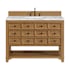 James Martin Vanities Malibu 48" Free Standing Single Basin Vanity Set with Natural Stone Vanity Top and Rectangular Sink Amber Birch