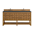 James Martin Vanities Malibu 72" Free Standing Double Basin Vanity Set with Quartz Vanity Top and Rectangular Sinks Amber Birch