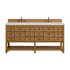 James Martin Vanities Malibu 72" Free Standing Double Basin Vanity Set with Quartz Vanity Top and Rectangular Sinks Amber Birch