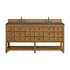 James Martin Vanities Malibu 72" Free Standing Double Basin Vanity Set with Quartz Vanity Top and Rectangular Sinks Amber Birch