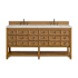 James Martin Vanities Malibu 72" Free Standing Double Basin Vanity Set with Quartz Vanity Top and Rectangular Sinks Amber Birch