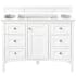 James Martin Vanities Palisades 47" Single Free Standing Wood Vanity Cabinet Only - Less Vanity Top Bright White