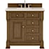 James Martin Vanities Brookfield 36" Free Standing Single Basin Vanity Set with Quartz Top and Rectangular Sink Honey Oak