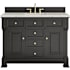 James Martin Vanities Brookfield 48" Free Standing Single Basin Vanity Set with Quartz Top and Rectangular Sink Black Onyx