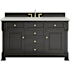 James Martin Vanities Brookfield 60" Free Standing Single Basin Vanity Set with Quartz Top and Rectangular Sink Black Onyx