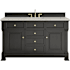 James Martin Vanities Brookfield 60" Free Standing Single Basin Vanity Set with Quartz Top and Rectangular Sink Black Onyx
