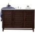 James Martin Vanities Portland 48" Free Standing Single Basin Vanity Set with USB/Electrical Outlet, Poplar Cabinet and Eternal Jasmine Pearl Quartz Vanity Top Burnished Mahogany