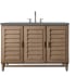 James Martin Vanities Portland 48" Free Standing Single Basin Hardwood Vanity Set with 3 cm Cala Blue Quartz Vanity Top, Rectangular Sink, USB Port and Electrical Outlet Whitewashed Walnut