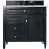 James Martin Vanities Brittany 36" Single Basin Poplar Wood Vanity Set with 3 cm Ethereal Noctis Quartz Vanity Top and Rectangular Sink Black Onyx