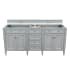 James Martin Vanities Brittany 72" Double Basin Poplar Wood Vanity Cabinet Only Urban Gray