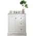 James Martin Vanities De Soto 32" Free Standing Single Vanity Set with Wood Cabinet and Arctic Fall Stone Composite Vanity Top Bright White