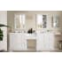 James Martin Vanities De Soto 94" Free Standing Double Vanity Set with Wood Cabinet and Arctic Fall Stone Composite Vanity Top Bright White