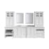 James Martin Vanities De Soto 132" Double Basin Birch Vanity Set with Quartz Top, USB/Electrical Outlets and Matching Mirror Bright White