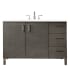 James Martin Vanities Metropolitan 48" Free Standing Single Basin Vanity Set with Wood Cabinet and 3cm Quartz Vanity Top Silver Oak