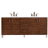 James Martin Vanities Metropolitan 72" Free Standing Double Basin Vanity Set with Wood Cabinet and 3cm Quartz Vanity Top American Walnut
