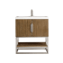 James Martin Vanities Columbia 32" Free Standing Single Basin Vanity Set with Cabinet and Stone Composite Vanity Top Latte Oak