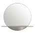 James Martin Vanities Platform 24"W x 22"H Circular Flat Frameless Wall Mounted Bathroom Mirror Brushed Nickel