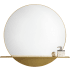 James Martin Vanities Platform 39-3/8" W x 36" H Circular Metal Framed Bathroom Wall Mirror Radiant Gold