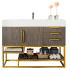 James Martin Vanities Columbia 48" Single Free Standing Vanity Cabinet - Less Vanity Top Ash Gray