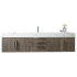 James Martin Vanities Columbia 72" Wall Mounted Single Basin Vanity Set with Cabinet and Stone Composite Vanity Top Ash Gray
