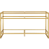 James Martin Vanities Boston 63" Double Basin Stainless Steel Sink Console Base Radiant Gold