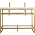 James Martin Vanities Boston 47-5/16" Rectangular Porcelain Console Bathroom Sink with Overflow and Single Faucet Hole Radiant Gold