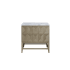 James Martin Vanities Emmeline 36" Free Standing Single Basin Vanity Set with Cabinet and Marble Vanity Top Pebble Oak / Carrara Marble