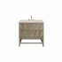James Martin Vanities Emmeline 36" Single Basin Ash Wood Vanity Set with 3cm Lime Delight Silestone Quartz Vanity Top and Rectangular Sink Pebble Oak