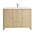 James Martin Vanities Gracyn 48" Free Standing Single Basin Poplar Wood Vanity Set with Quartz Top and Rectangular Sink Coastal DriftWood