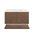James Martin Vanities Marcello 36" Wall Mounted Single Basin Vanity Set with Cabinet and Quartz Vanity Top Chestnut / White Zeus