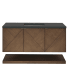 James Martin Vanities Marcello 48" Free Standing Vanity Set with Cabinet and Charcoal Soapstone Quartz Vanity Top Chestnut
