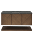 James Martin Vanities Marcello 48" Free Standing Vanity Set with Cabinet and Parisien Bleu Quartz Vanity Top Chestnut