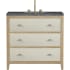 James Martin Vanities Celeste 36" Single Basin Wood Vanity Set with 3cm Parisien Bleu Silestone Quartz Vanity Top, Rectangular Sink and USB Port - 8" Faucet Centers Sunwashed Oak / Embossed Shagreen
