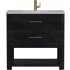 James Martin Vanities Lucian 36" Free Standing Single Basin Vanity Set with Cabinet and Quartz Vanity Top Carbon Oak