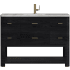 James Martin Vanities Lucian 48" Free Standing Single Basin Vanity Set with Cabinet and Quartz Vanity Top Carbon Oak
