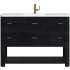 James Martin Vanities Lucian 48" Free Standing Single Basin Vanity Set with Cabinet and Quartz Vanity Top Carbon Oak