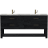 James Martin Vanities Lucian 72" Free Standing Double Basin Vanity Set with Cabinet and Quartz Vanity Top Carbon Oak