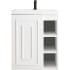 James Martin Vanities Alicante 24" Wall Mounted Single Basin Poplar Vanity Set with 2" Glossy White Stone Composite Vanity Top and Rectangular Sink Glossy White