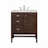 James Martin Vanities Addison 30" Single Basin Wood Vanity Set with 3cm Lime Delight Silestone Quartz Vanity Top, Rectangular Sink, USB Port and Electrical Outlet Mid-Century Acacia