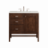 James Martin Vanities Addison 36" Single Basin Wood Vanity Set with 3cm Lime Delight Silestone Quartz Vanity Top, Rectangular Sink, USB Port and Electrical Outlet Mid-Century Acacia