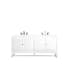 James Martin Vanities Athens 72" Free Standing Double Basin Vanity Set with Cabinet and Quartz Vanity Top Glossy White