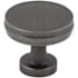 Jeffrey Alexander Jules 1-3/8" Modern Industrial Flat Round Mushroom Cabinet / Drawer Knob Brushed Pewter