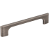 Jeffrey Alexander Leyton 5-1/16" (128mm) Center to Center Mid Century Modern Cabinet Handle / Drawer Pull Brushed Pewter