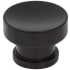 Jeffrey Alexander Elara 1-1/4" Round European Style Concave Cabinet Knob / Drawer Knob Matte Black