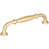 Jeffrey Alexander Tiffany 5-1/16" (128 mm) Center to Center Classic Transitional Cabinet Handle / Drawer Pull with Step Details Brushed Gold