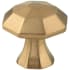 Jeffrey Alexander Wheeler 1-1/4" Faceted Gem Cut Geometric Cabinet Knob / Drawer Knob Satin Bronze